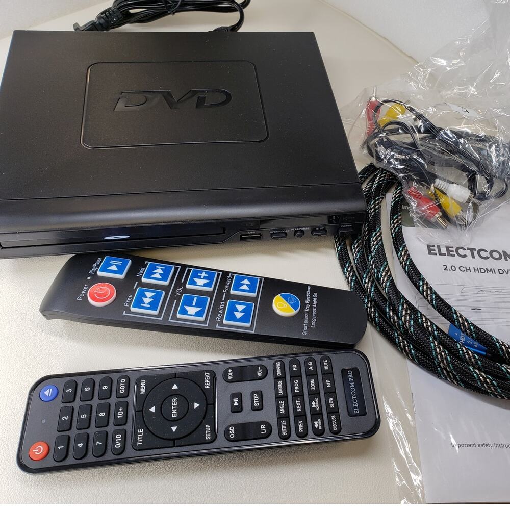 Electcom Pro DVD Player For TV Home Theater (Black)
